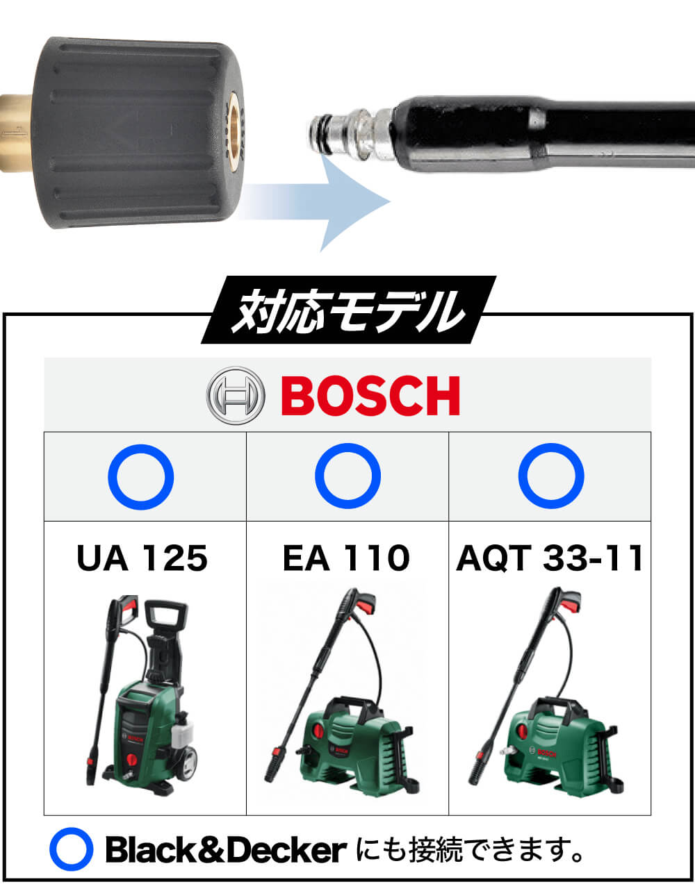 V3.0 ショートガンPRO 用 ボッシュ クイックコネクト用アダプター